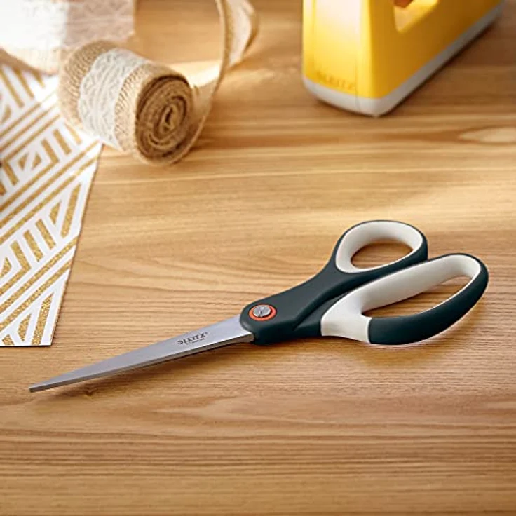 Leitz Beidhändige Schere, Premium Titanbeschichteter Edelstahl, Ultrascharf, Präzises Schneiden, Ergonomischer Griff, Zuhause/Büro, Cosy Serie, Samtgrau, 53320089 – Bild 5