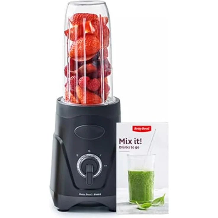Betty Bossi MixFIT Smoothie Maker 25999, Leistungsstarker Standmixer mit 3 BPA-freien To-Go Bechern, 380 Watt, kompakt und auslaufsicher – Bild 1