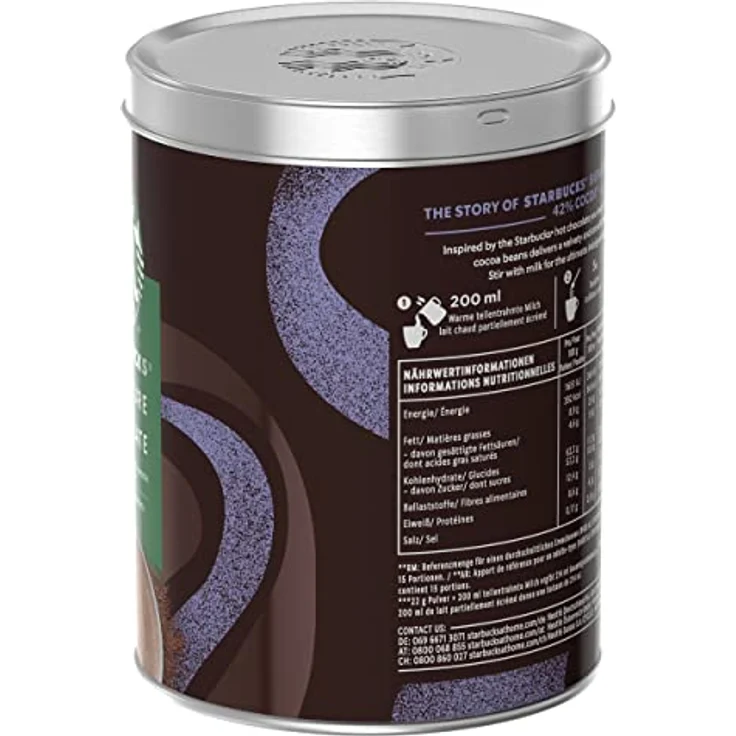 Starbucks Signature Chocolate 42%, Kakaopulver, Trinkschokolade, 330 g für 15 Portionen – Bild 4