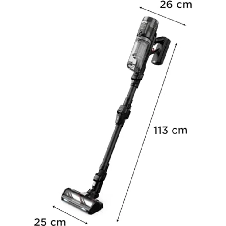 Rowenta X-Force Flex 12.60 Neo, kabelloser Akku-Staubsauger mit 150 Air Watt, 60 Min. Laufzeit, Flex-Rohr und LED-Beleuchtung, Schwarz – Bild 2