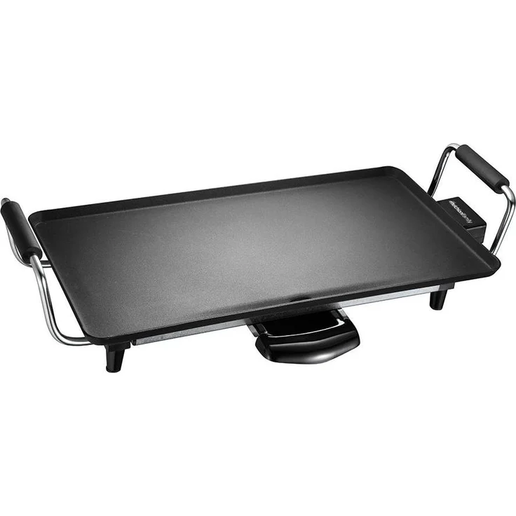 Melchioni Griddleplatte Atena, Antihaft Tischgrill 43x23cm, 2000 Watt, schwarz