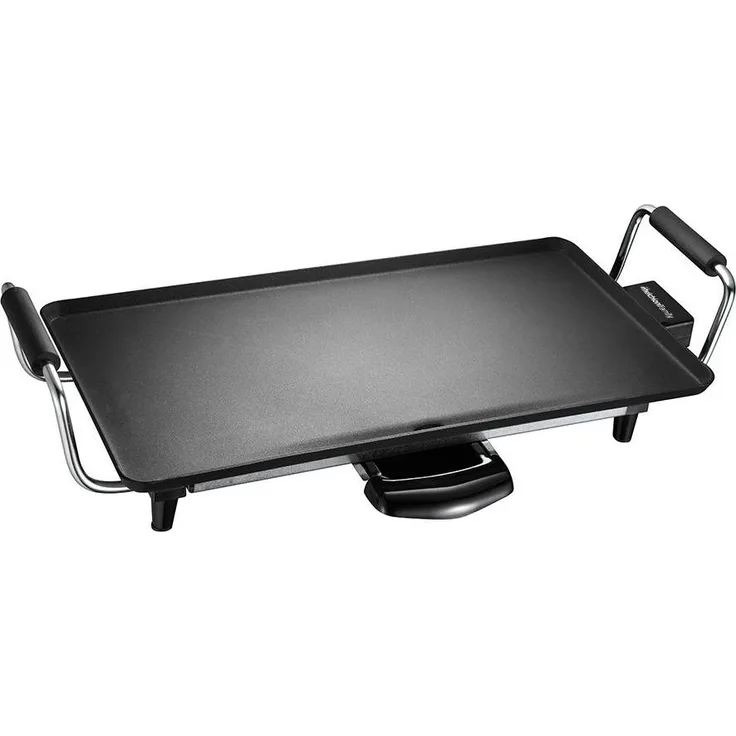 Melchioni Griddleplatte Atena, Antihaft Tischgrill 43x23cm, 2000 Watt, schwarz
