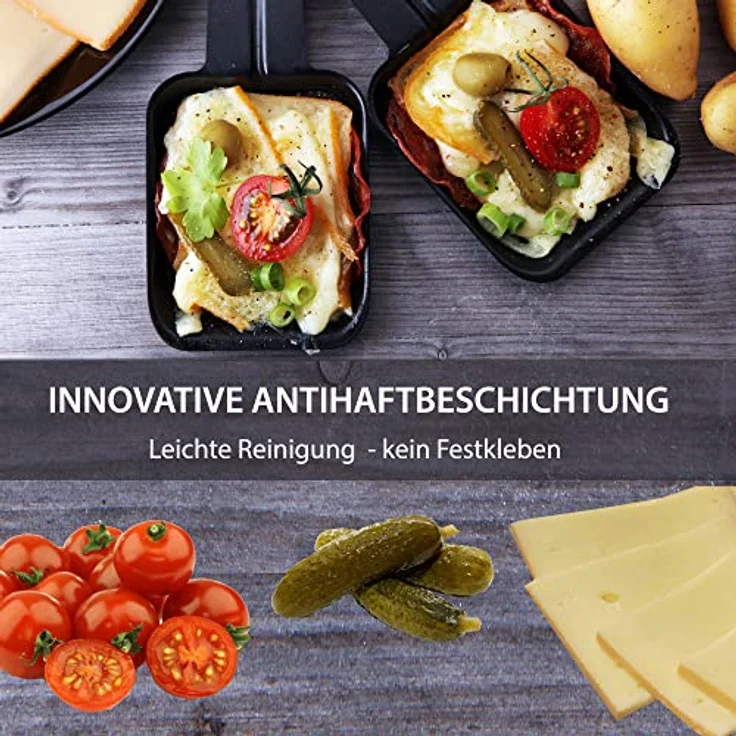 Syntrox Germany Chef-Grill RAC-1200W_Murten Raclette, 1200 Watt – Bild 4