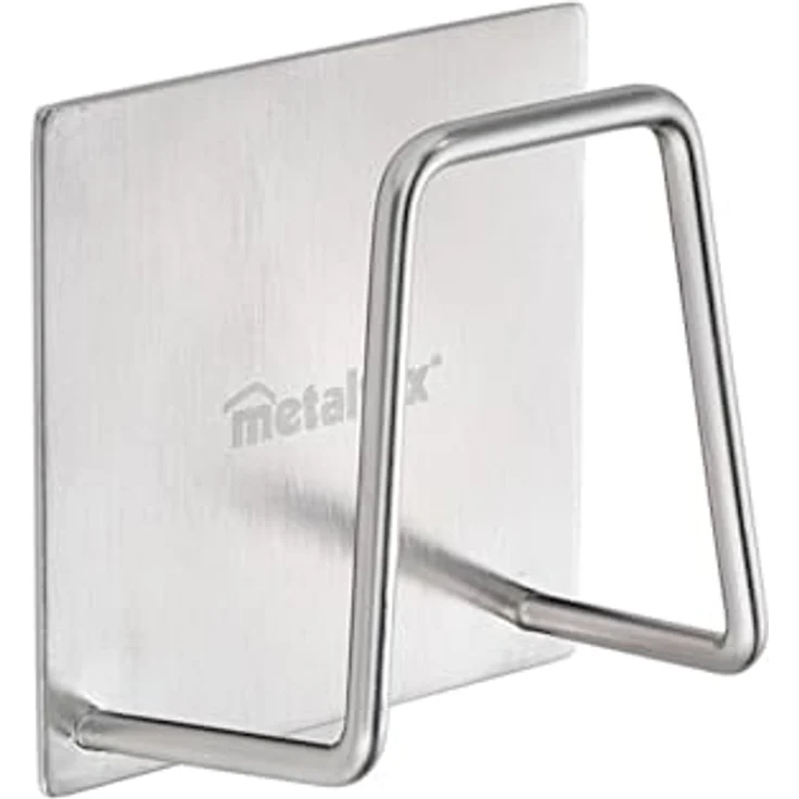 Metaltex 297645000 Abtropfhalter, Edelstahl, selbstklebend, rostfrei, platzsparend und kompakt – Bild 1