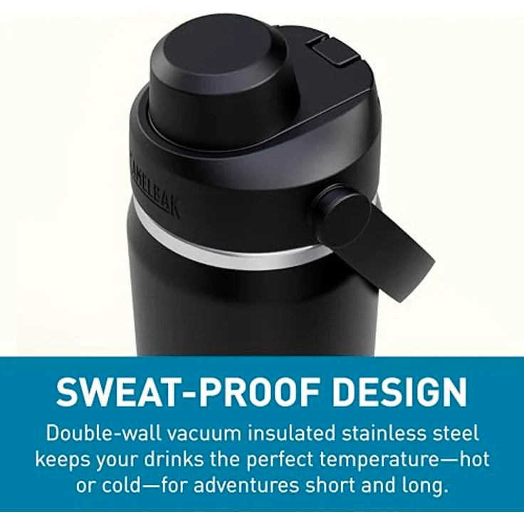 CAMELBAK Thrive Chug Wasserflasche aus isoliertem Edelstahl, 600 ML, auslaufsicher, spülmaschinenfest, leicht zu tragen, Schwarz – Bild 5