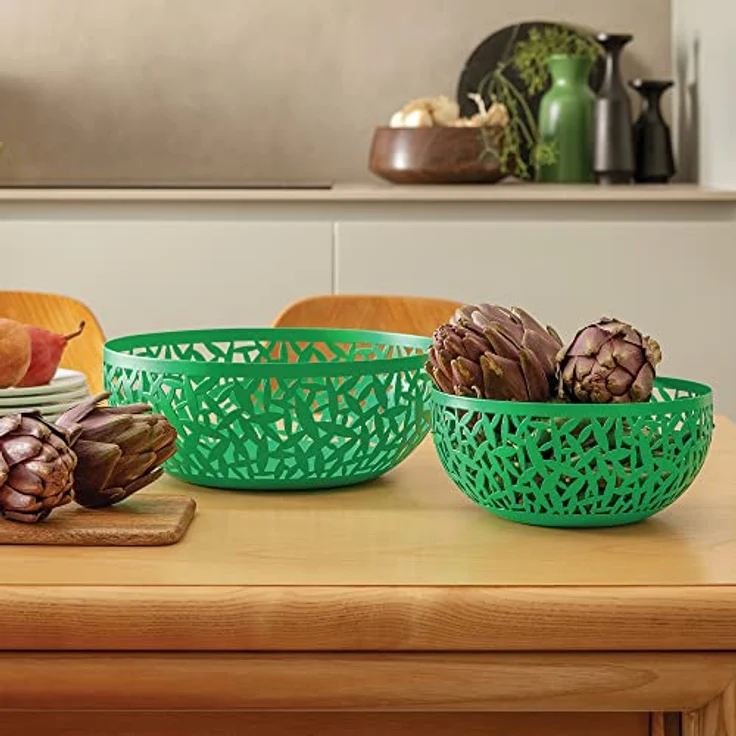 Alessi Cactus MSA04/21GR - Obstschale, Durchbrochen aus Stahl, Epoxidharzlackiert, Grün, 21 cl – Bild 3