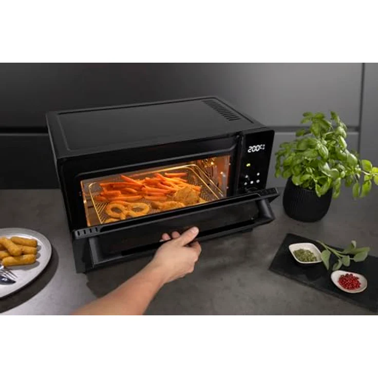 Hisense Minibackofen HOM30AF, 30 Liter, 1.800 Watt, 12 Programme, Heißluftfunktion, elegantes Design, integrierte Rotisserie – Bild 6