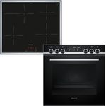 Siemens PQ521IA02 iQ500 Herd-Cerankochfeld-Kombination herdgesteuert, 59,4 cm breit, activeClean - automatische Selbstreinigung, cookControl30 - Automatikprogramme