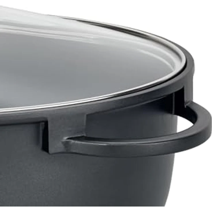 ELO Bräter ALUCAST D 38 cm grau, Aluminiumguss mit Antihaftversiegelung und gelochtem Induktionsboden – Bild 3