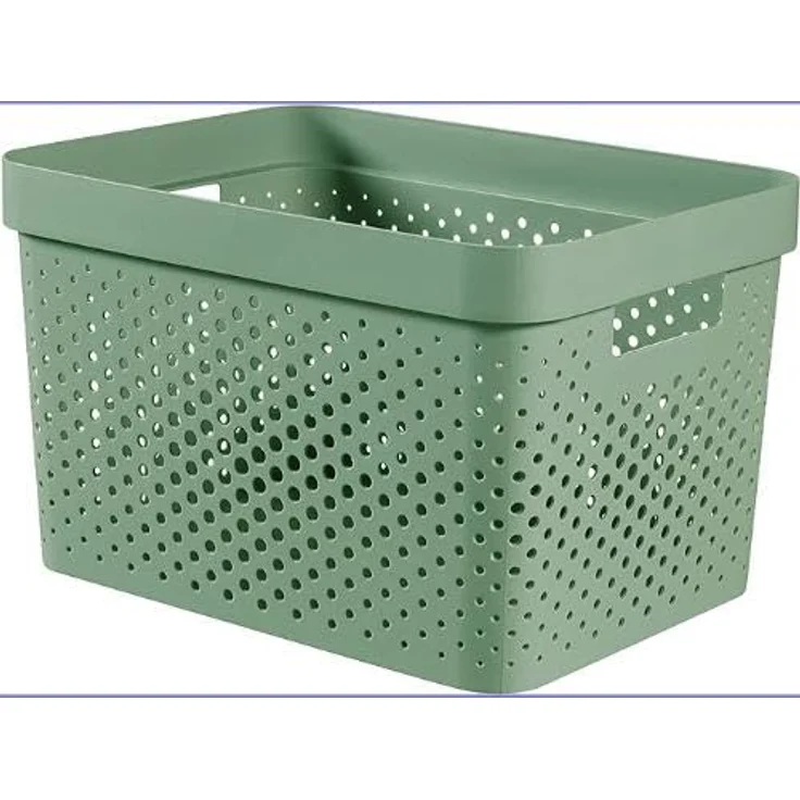 Curver Infinity-Behälter, 17 l, Grün, aus 100 % recyceltem Kunststoff, ideal zur Küchenorganisation, 35,5 x 26,2 x 21,9 cm – Bild 2