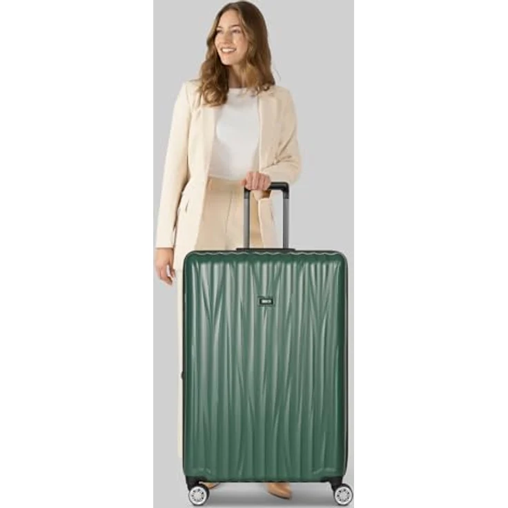 Brics Cervia 2.0, Hartschalenkoffer Trolley L 77 cm, 4 Rollen, Dehnfalte, Grün, (107 l) – Bild 7