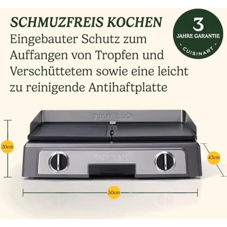 Cuisinart PL50E Tischgrill, Metall, Anthrazit – Bild 6
