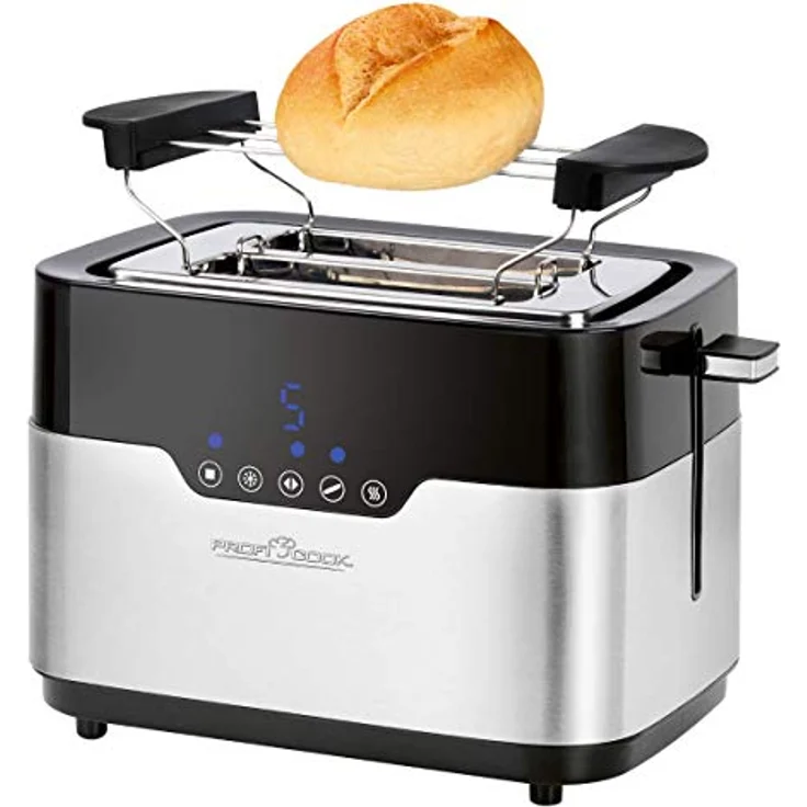 ProfiCook Toaster PC-TA 1170 - ''Wide Slot'' - Sensor Touch - Brötchenaufsatz - Krümelschublade - Zentrierfunktion - 7 Bräunungsstufen - Edelstahlgehäuse – Bild 3