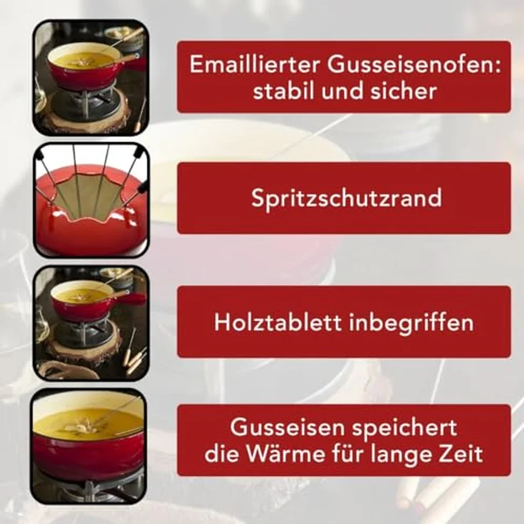 Baumalu 385052 Käsefondue-Set, liertes Gusseisen – Bild 4