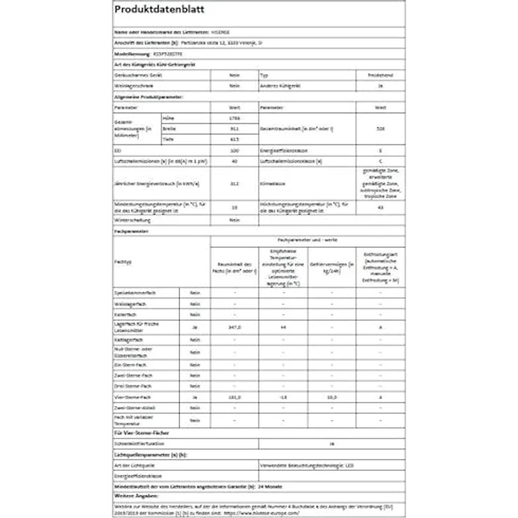 Hisense RS5P528STFE, Side-by-Side Kühl-Gefrier-Kombination mit 347 l Kühl- und 181 l Gefriervolumen, Schwarz – Bild 12