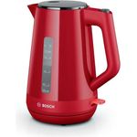 BOSCH Wasserkocher TWK1M124, Rot, Kunststoff, 2400 W, 1,7 l