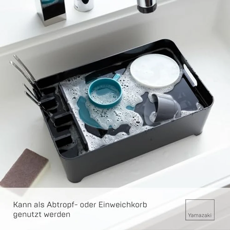 YAMAZAKI Drainer Abtropfgestell, Kunststoff, Schwarz, One Size – Bild 4