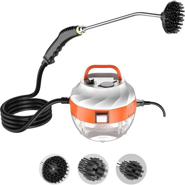 Dopwii Dampfreiniger, multifunktionaler Dampfreiniger für Möbel und Geräte, Akkulaufzeit bis 1h, leise unter 36dB, Silber/Rot/Schwarz