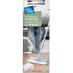 flink & sauber Staubwischer Starter-Set, inkl. 8 Mikrofaser Wischtücher, Teleskopgriff für glatte Bodenbeläge