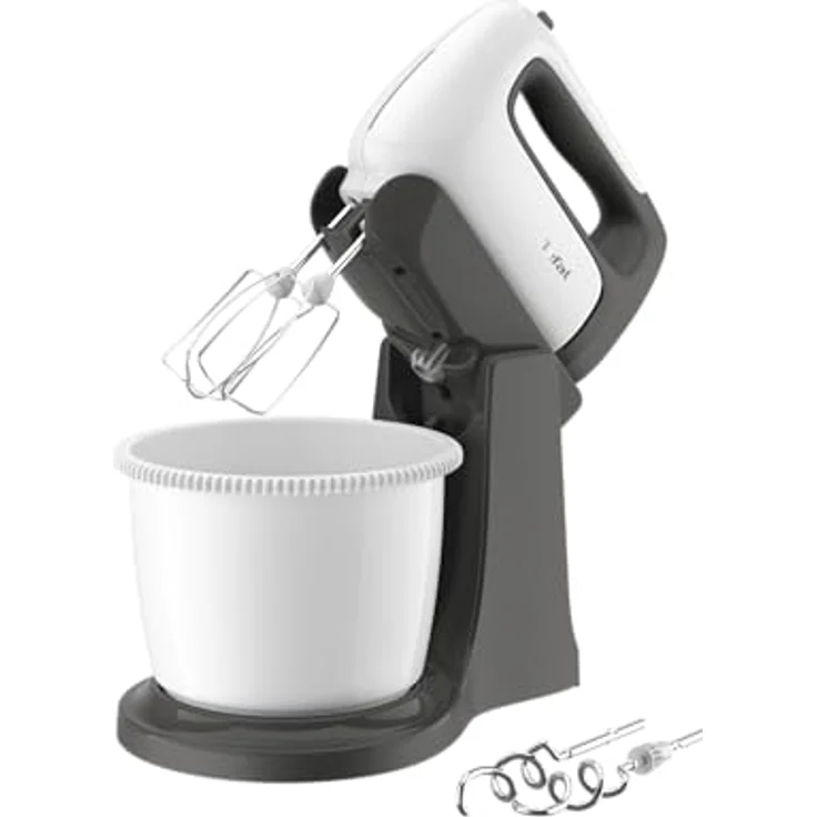 Tefal HT464138 Prep'Mix Hand Mixer with Rotating Bowl 2.5 L 500 W White – Bild 3