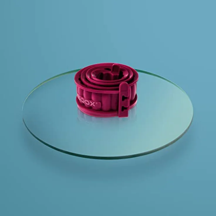 coox Quicheform 26 cm mit Glasboden, dunkelrot, hitzebeständig bis 230°C, kälteresistent bis -40°C, spülmaschinengeeignet – Bild 4