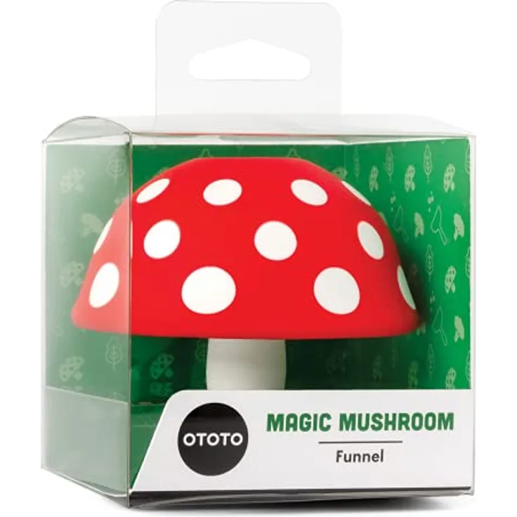 OTOTO Faltbarer Magic Mushroom Trichter - Kleiner Trichter Große Öffnung für Glas/Dose/Flasche zum Umfüllen/Einmachen -Trichter Silikon 5,6x 7x7 cm - 100% Spülmaschinenfest. Küchen Gadgets