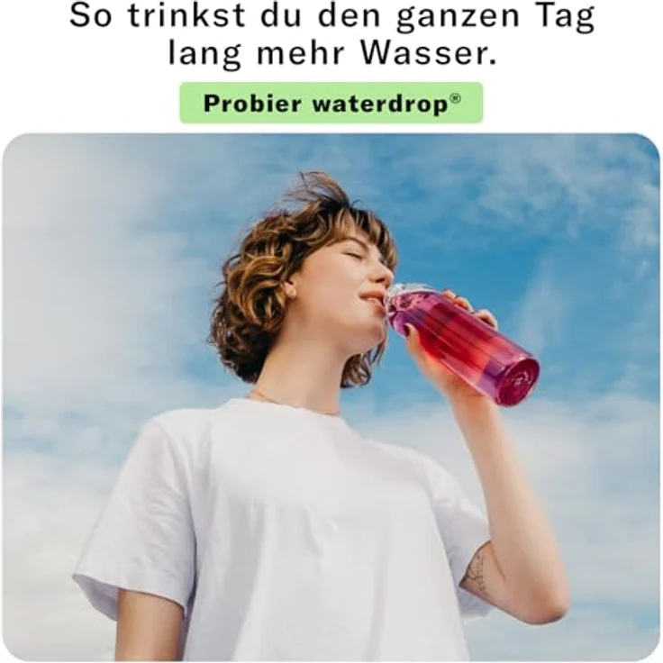 Waterdrop Starterset Glas Trinkflasche 600ml Black Frosted, inkl. 3er-Packs mit 6 fruchtigen Sorten – Bild 6