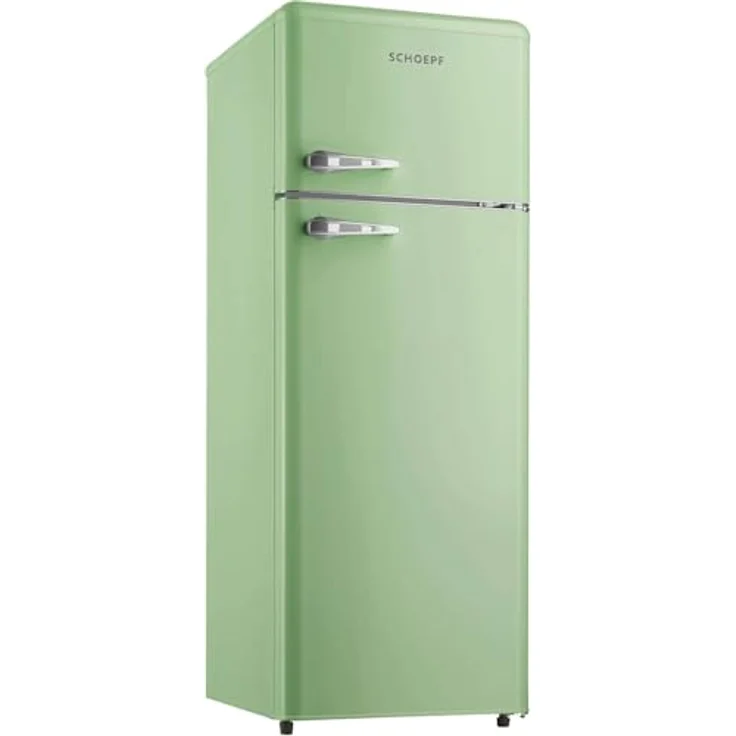 SCHOEPF Kühl-Gefrierkombination RKG218DSG, Retro Design, Mintgrün, 211 Liter, Energieeffizienzklasse D – Bild 3