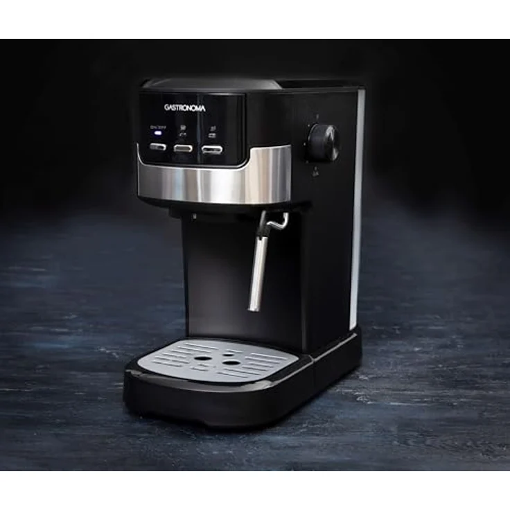GASTRONOMA Filterkaffeemaschine 18110002, Espressomaschine mit 15 bar Druck, Schwarz mit Edelstahlakzenten – Bild 2