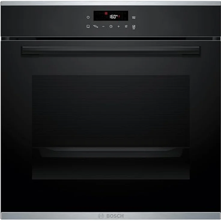Bosch HBA272BB3 Serie 4 Einbau-Backofen 60 x 60 cm Schwarz mit Pyrolyse-Selbstreinigung LED Touch Control 3D-Heißluft 10 Automatikprogramme – Bild 1