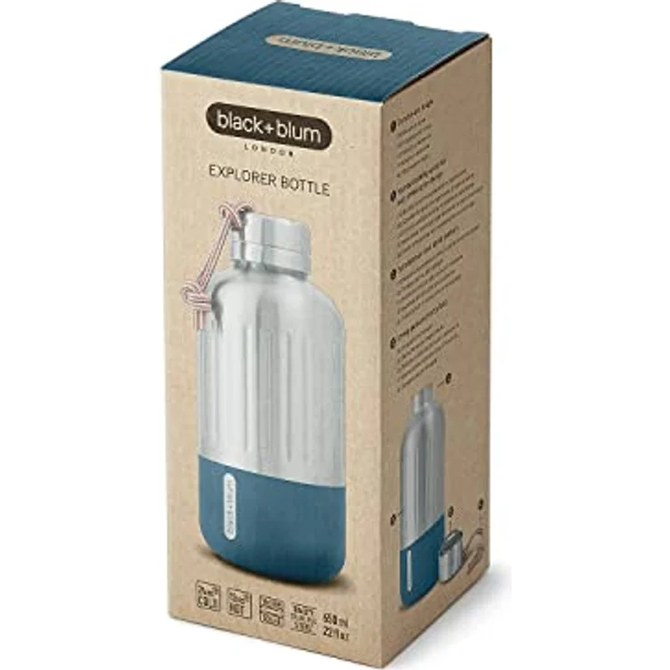 Black+Blum Explorer Isolierflasche, klein, ozean, 650 ml – Bild 4