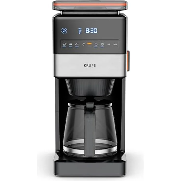 Krups Filterkaffeemaschine KM8428 Grind Aroma XL, bis zu 18 Tassen, digitales Bedienfeld, schwarz – Bild 2