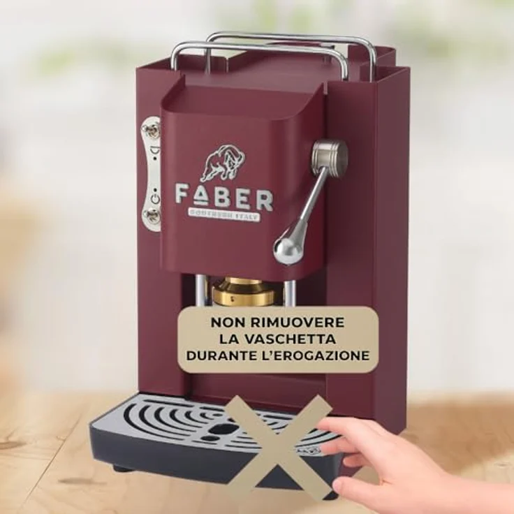 Faber Coffee Machines Pro Deluxe 3.0 Chrom Kaffeepadmaschine, kompatibel mit 44mm ESE-Pads, Wassertank aus Glas, magnetisch abnehmbare Brühgruppe, Chrom-Details mit 3D-Logo – Bild 9