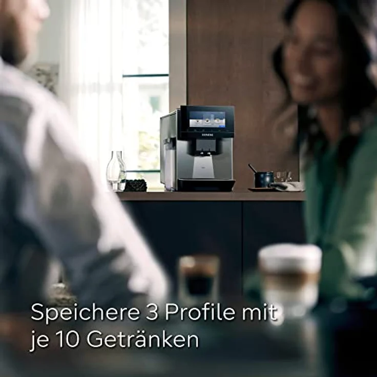 Siemens EQ.900 TQ903D03, Kaffeevollautomat silber, schwarzer Kaffeeauslauf – Bild 6