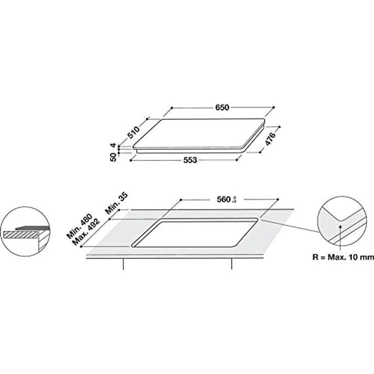 Whirlpool WL B4265 BF, Kochfeld, Schwarz mit iXelium-Beschichtung und FlexiCook-Funktion – Bild 2
