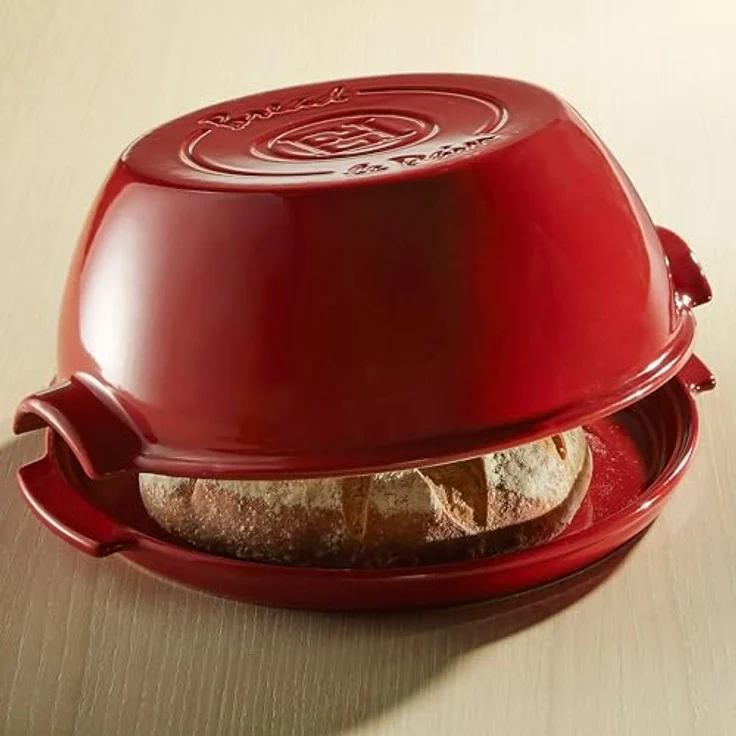 Emile Henry Brotbackform rund 32,5 cm Wein (34-5507) – Bild 8