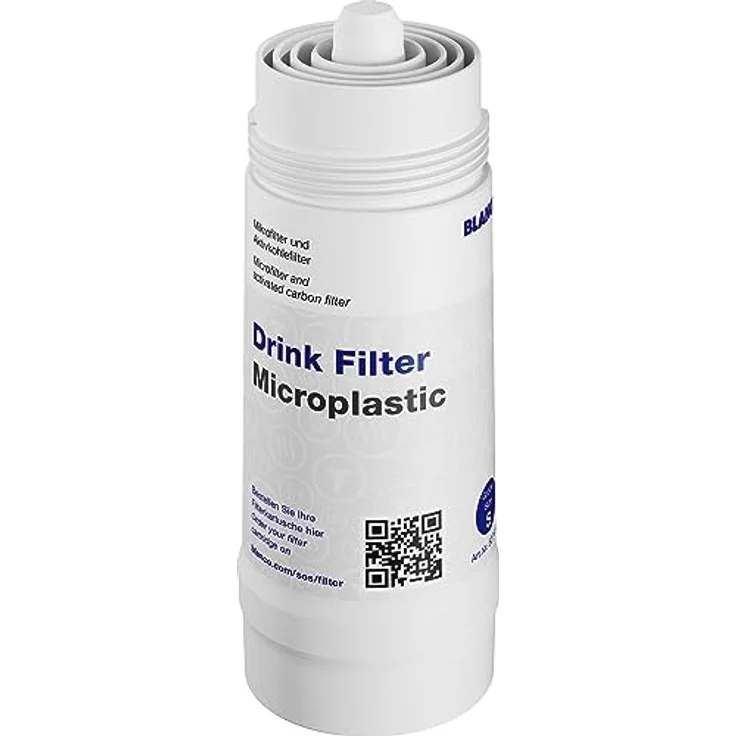 BLANCO Drink Filter Microplastic S, Weniger Mikroplastik. Mehr Geschmack, passend zu: drink.soda, Filterkartusche, optimiert das Trinkwasser, Filterkapazität: 1500 Liter bei 12 °dTH – Bild 1