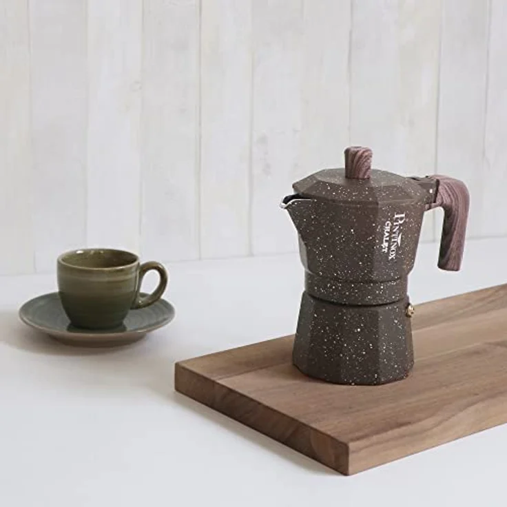 PINTINOX Espressokocher CHALET, traditioneller Espressokocher aus Edelstahl, für aromatischen Espresso – Bild 2