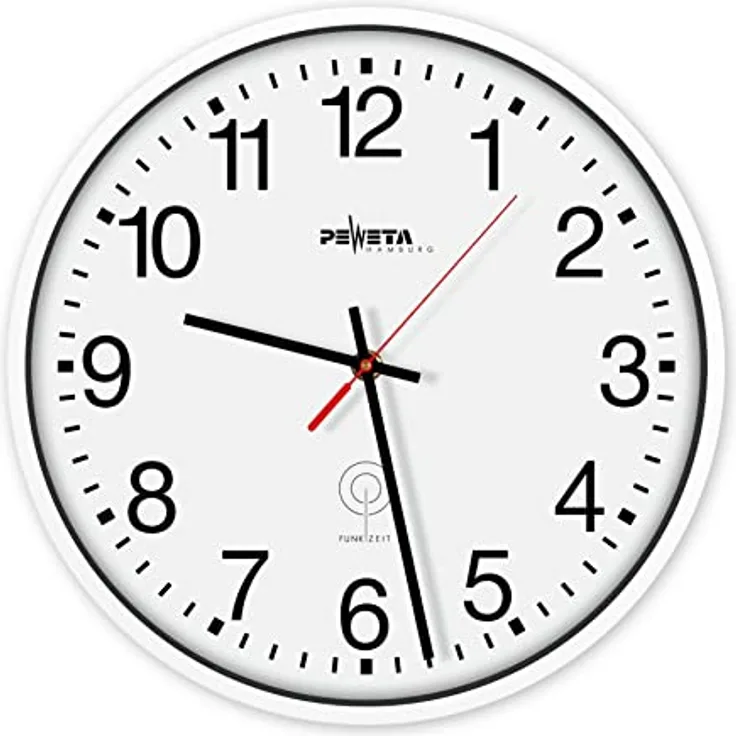 Peweta 51130311 Peweta Funkwanduhr Arab.Zahlen 1,5V 51.130.311,