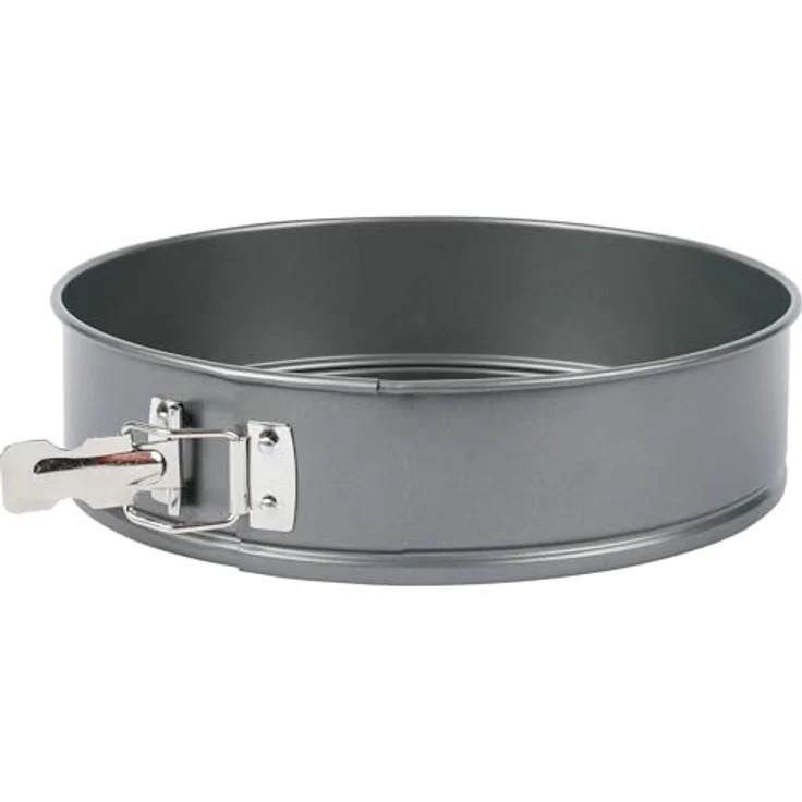axentia Antihaft-Springform Ø 26 cm, Runde Backform mit Schnellverschluss, grau – Bild 2