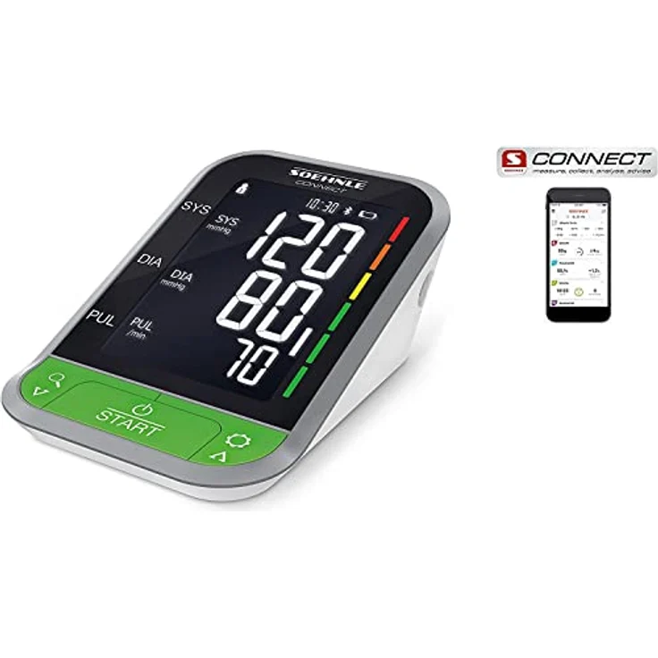 Soehnle Oberarm Blutdruckmessgerät Systo Monitor Connect 400 mit Bluetooth und App-Anbindung, Blutdruckmesser mit Bewegungssensor, Blutdruck Messgerät – Bild 2