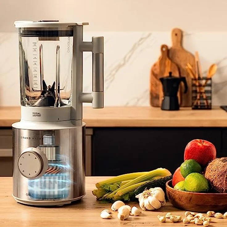 Cecotec Standmixer Grand Katana 2700MAX Total Destroy W, 2700W Maximalleistung, 8-Klingen-Messer mit schwarzer Titanbeschichtung, Thermoresistenter Krug 1,8L – Bild 2