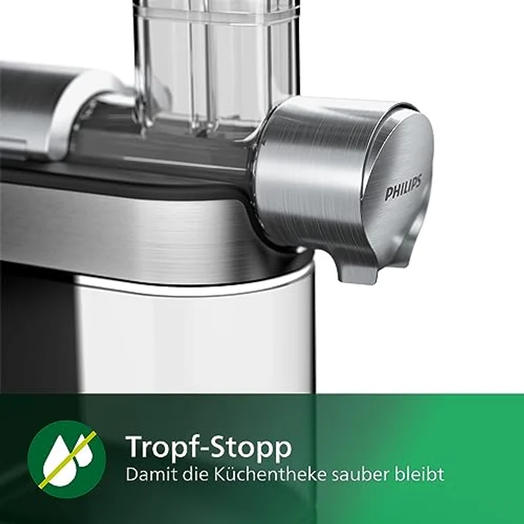 Philips HR1949-20 Slow Juicer, Entsafter für kaltes Pressen, maximale Nährstoffextraktion, edelstahl – Bild 4