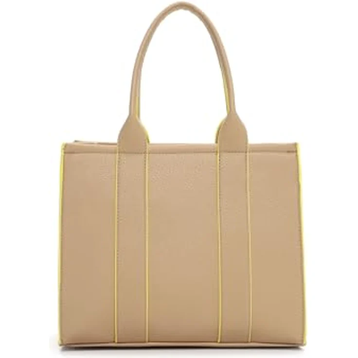 Tamaris Shopper TAS Flavia, Damen Handtasche aus Feinsynthetik mit Echtleder-Optik, abnehmbarem Umhängeriemen und Reißverschluss, Uni-Design – Bild 6