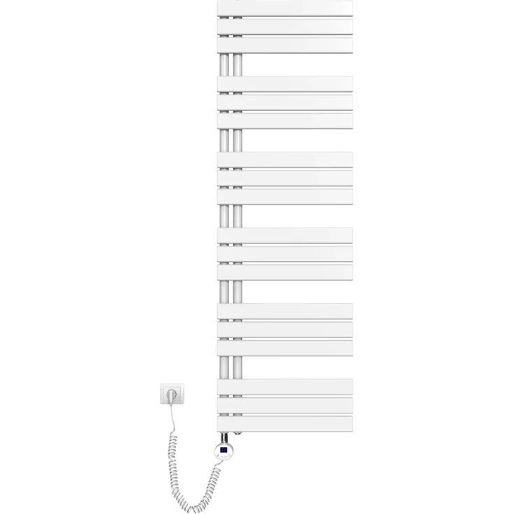 Emke Elektrisch Badheizkörper mit Thermostat und Timer, Handtuchwärmer 50x159cm, 1000W, Weiß, Premium-Stahl