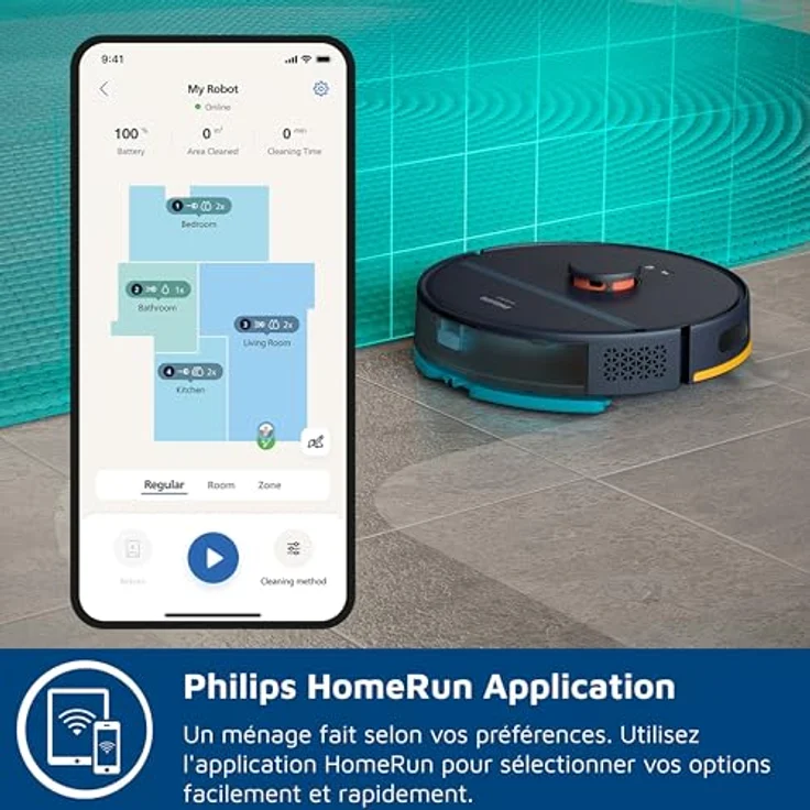 Philips 2000 Series, Staubsauger Roboter mit doppelter Saugleistung, nass und trocken, Blau – Bild 6