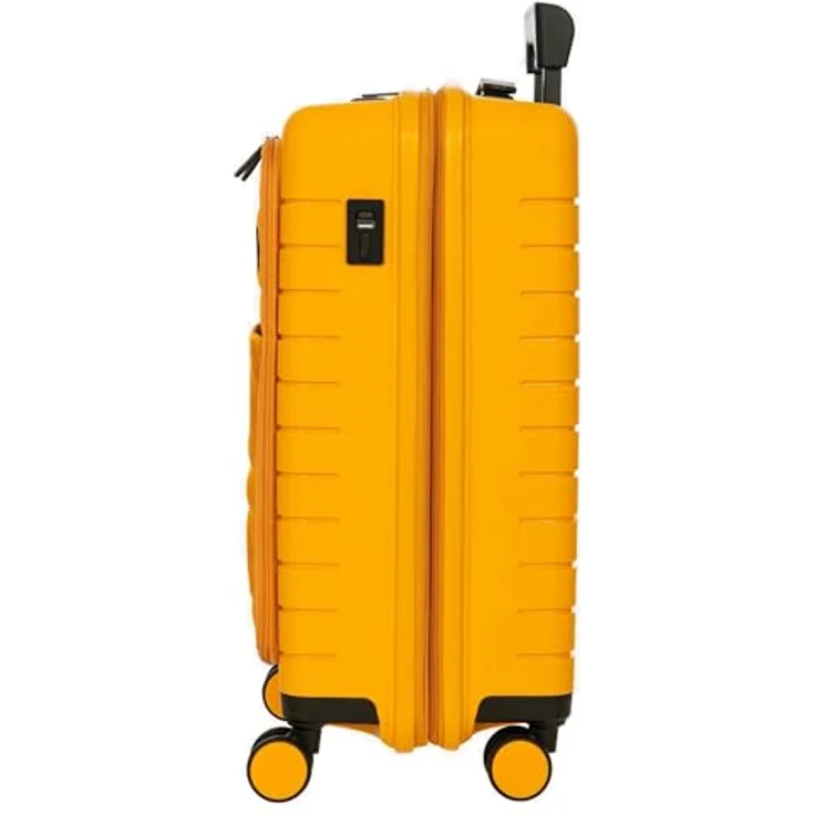 Brics by Ulisse - 4-Rollen-Kabinentrolley mit Vortasche 55 cm erw. USB Mango – Bild 3