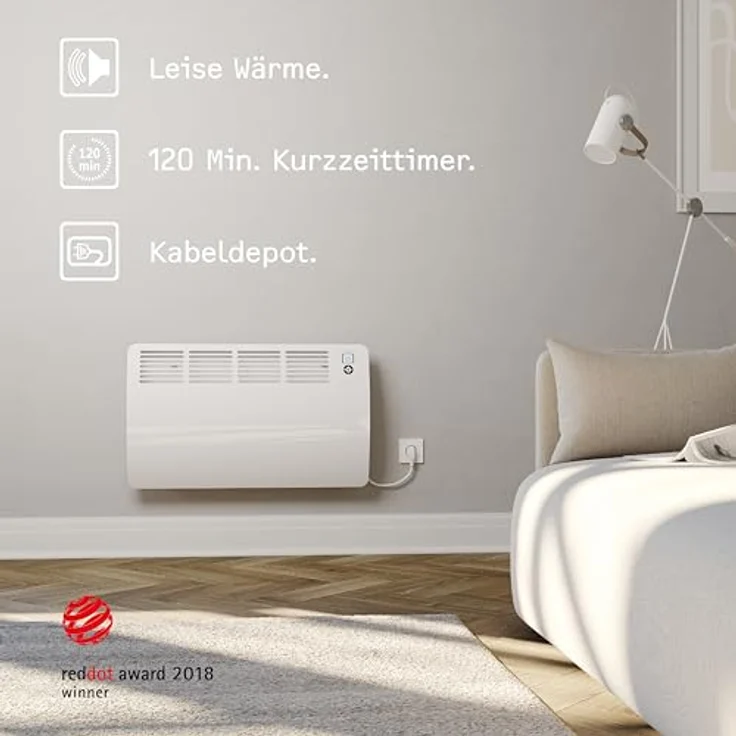 Stiebel Eltron Wand-Konvektor CON 15 Premium für ca. 15 m², 1,5 kW, Wochentimer, Offene Fenster Erkennung, 237832, Konvektor – Bild 2