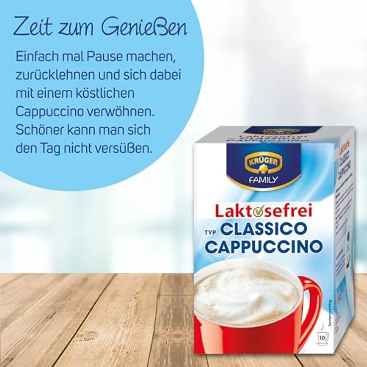 Krüger Cappuccino Classico laktosefrei Getränkepulver 10x15g 150g – Bild 5