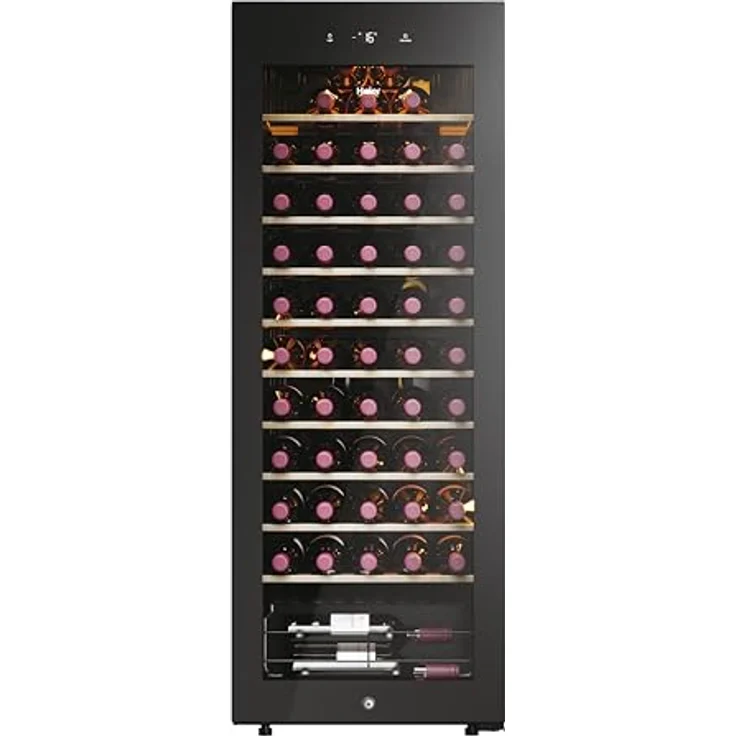Haier HWS58GGH1 Weinklimaschrank 50 SERIE 3, max. 58 Flaschen, WiFi & hOn-App, UV-Glastür, 10 Holzablagen, LED-Beleuchtung – Bild 1